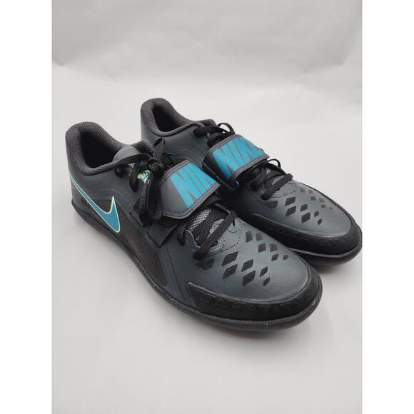 Mens Size 9.5 Nike Zoom Rival SD 2 Black Electric Algae Throwing Shoe FZ9665-001